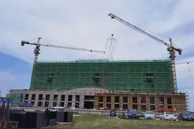 哈市首家全国普惠养老项目白渔泡老年医疗护理院工程封顶图片