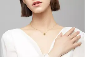 大S、蔡少芬同款项链，18k金+1分真钻，低调奢华，七夕首选图片