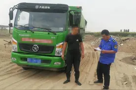 临河一渣土车有“合法手续”却被处罚，咋回事？图片