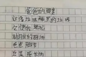 小学生作文《爸爸的脚臭》，老师笑到肚子疼，网友：别被爸爸看到图片