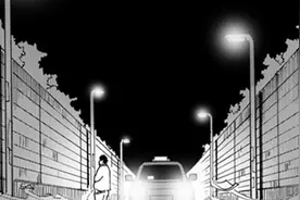 月黑风高骇人夜，她一个女孩走在路上做什么：当然是加班啦图片