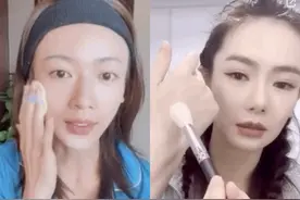 吴谨言戚薇的定妆法大公开，看来我不用担心妆容沾口罩了图片