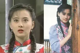 陈德容变化好大，丸子头配V领印花连衣裙清新优雅很时尚，真年轻图片