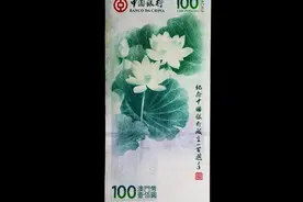 钱币上的荷花，非常漂亮图片