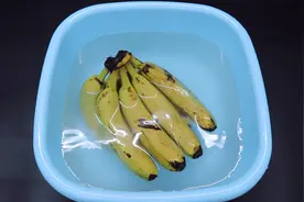 把香蕉放盐水里洗一洗，作用真棒，解决了存放香蕉的烦恼，真实用图片