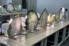 翡翠板料真的能捡大漏？种老肉细水头高的冰糯飘花手镯怎样漏出？图片