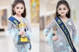 6岁泰国小萝莉成“选美冠军”，看到女孩素颜后，网友坐不住了图片