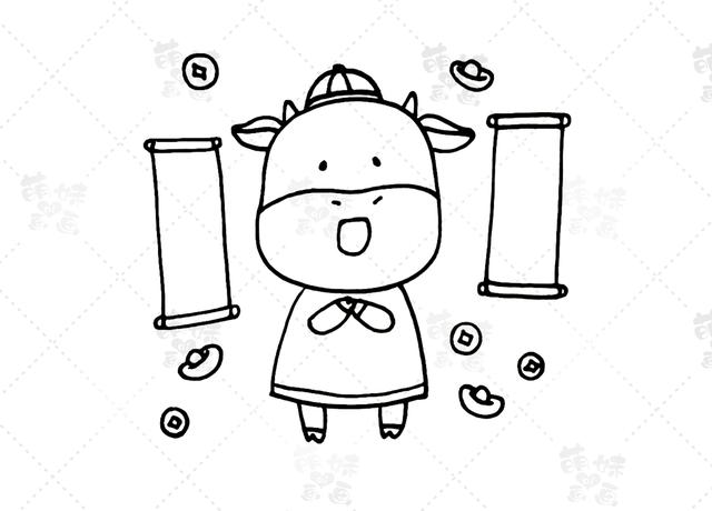 牛年大吉！学画8只小牛简笔画，简单又可爱，可收藏备用