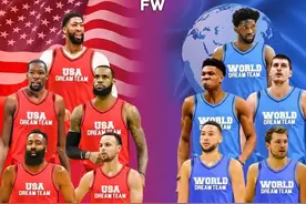 2021年梦之队最强五人对抗国际队最强五人，梦之队内线被完爆图片