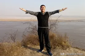 航拍韩城黄河滩：水阔无边深无底，其来不知几千里图片
