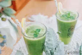 夏日缤纷果饮，菠萝遇上黄瓜，这个味道就是热恋的感觉啊图片