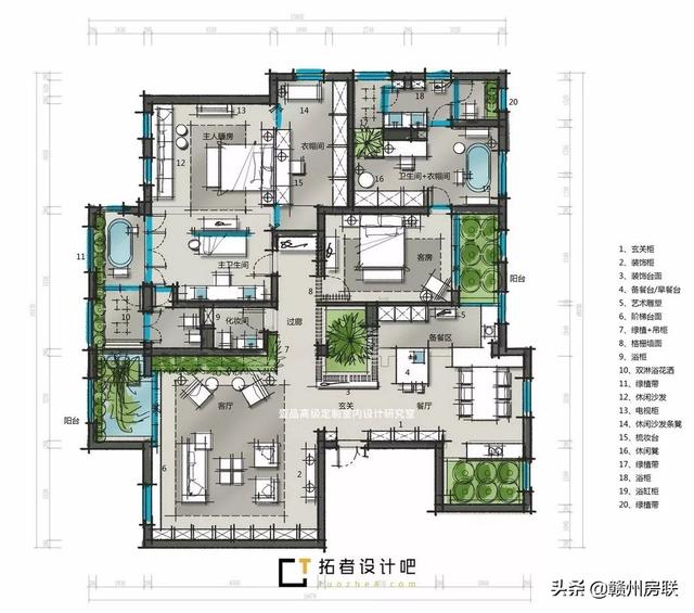 总有一款符合你的要求，300㎡的大平层找了10个大师做设计方案