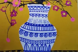 创意美术｜《吹画梅花》图片