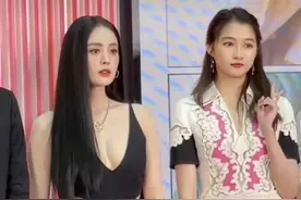 早说过合影要远离关晓彤，娜扎穿深V裙都没赢，格格穿白裙腿太长图片