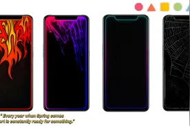 [4k壁纸]苹果手机壁纸，iphone霓虹灯炫彩边框，超级酷，赶紧试试图片