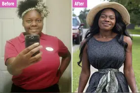 26岁美国女孩减肥好成功，减重33公斤，腰细到38厘米图片