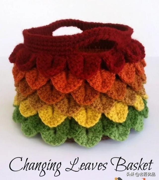 温暖毛线钩鱼鳞的方法