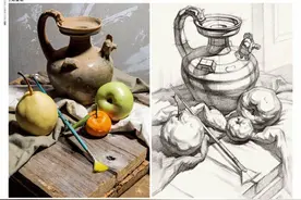 素描静物怎么完整构图？记住这5种构图形式，离高分卷更进一步图片