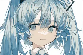 这位画师大佬笔下的初音未来发量太让人羡慕了，还画了长发凌波丽图片