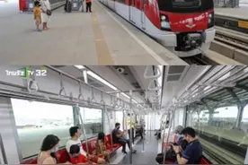 曼谷地铁红线兰实-挽赐-大林江线今日起试运行，免费乘坐3个月图片