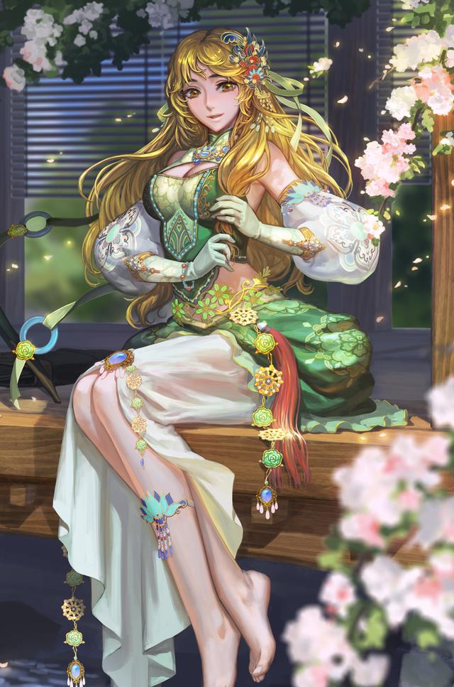 唯美国漫风格《三国罗曼史》游戏卡牌高清原画 女性版三国人物欣赏