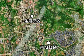 卫星航拍四川达州三所大学，其中一所是川东唯一的本科高校图片