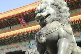 故宫铜狮子，一共六对图片