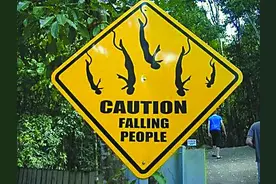 新西兰路牌，关怀中带着笑点图片