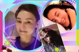 40岁张柏芝晒素颜照，大眼袋显疲惫，三胎生父出现在小儿子画作图片