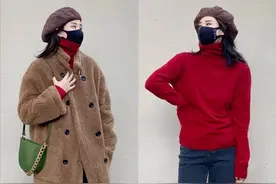 比大衣暖和，比羽绒服时尚，冬天穿羊羔毛外套比你想象中要好看图片