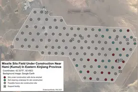 卫星掠过哈密，美媒称又发现110个发射井：中国核武规模将扩大8倍图片