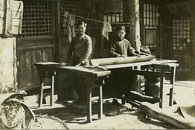 1941年老照片：北京北新桥铜佛像加工厂图片