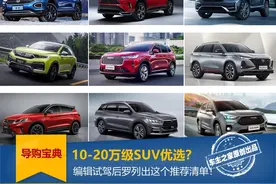 10-20万级SUV优选？编辑试驾后罗列出这个推荐清单图片