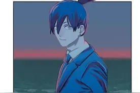 电锯人漫画封面彩页，存了当壁纸吧图片
