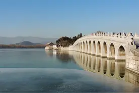 天太热了，来看看冬天的颐和园，昆明湖结冰了图片