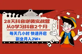 28天抖音逆袭实战营，从0学习抖音每天几小时快速开启副业月入2W+图片