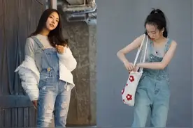 背带裤是年轻的专属？30岁女人不服，今夏就用它来穿搭，青春洋气图片