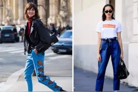 别再露脚踝了，今秋流行“九分裤+短靴”，洋气又显高，特时髦图片