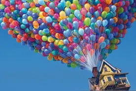 七彩气球飘呀飘图片