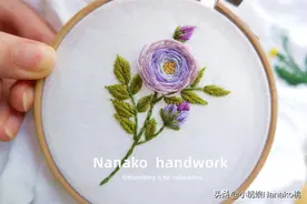 火热的亲吻情人节，快送上你的玫瑰花吧，奥斯汀千层玫瑰刺绣教程图片