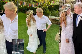 光着脚就嫁给他，英国首相夫人着3万元波西米亚婚纱，做夏日新娘图片
