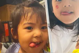 波妞咘咘在家玩捉迷藏，贾静雯小女儿头发浓黑，比姐姐更显活力图片