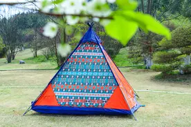 搭建属于你的户外“基地”，图途印第安三角帐篷体验图片