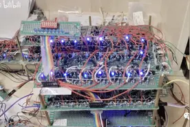 B站焊武帝爆火出圈：纯手工拼晶体管自制CPU，耗时半年，可跑程序图片