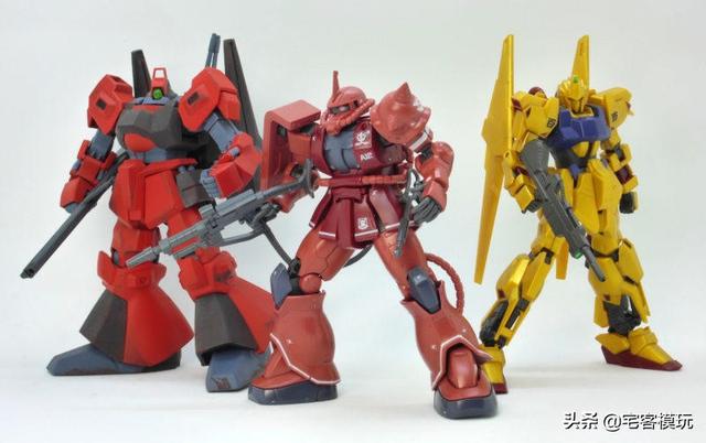 模玩测评：转11区测评系列 HG GTO 夏亚专用扎古II 红色彗星Ver.