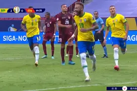 巴西3-0！内马尔独造3球吐舌庆祝！连续3场独造7球状态火热图片