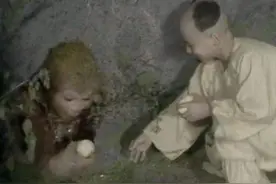 孙悟空被压五指山下，有个小孩摘桃给他吃，这个小孩是谁？图片