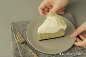 教你做抹茶芝士蛋糕，浓郁的抹茶香气，搭配绵密的芝士恰到好处图片