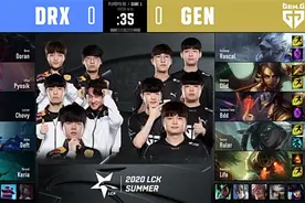 LCK：大龙毁一生！DRX 3-2淘汰GEN锁定S10席位图片