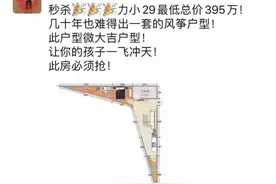 “回旋镖”学区房？一张奇葩户型图疯传，官方回应图片